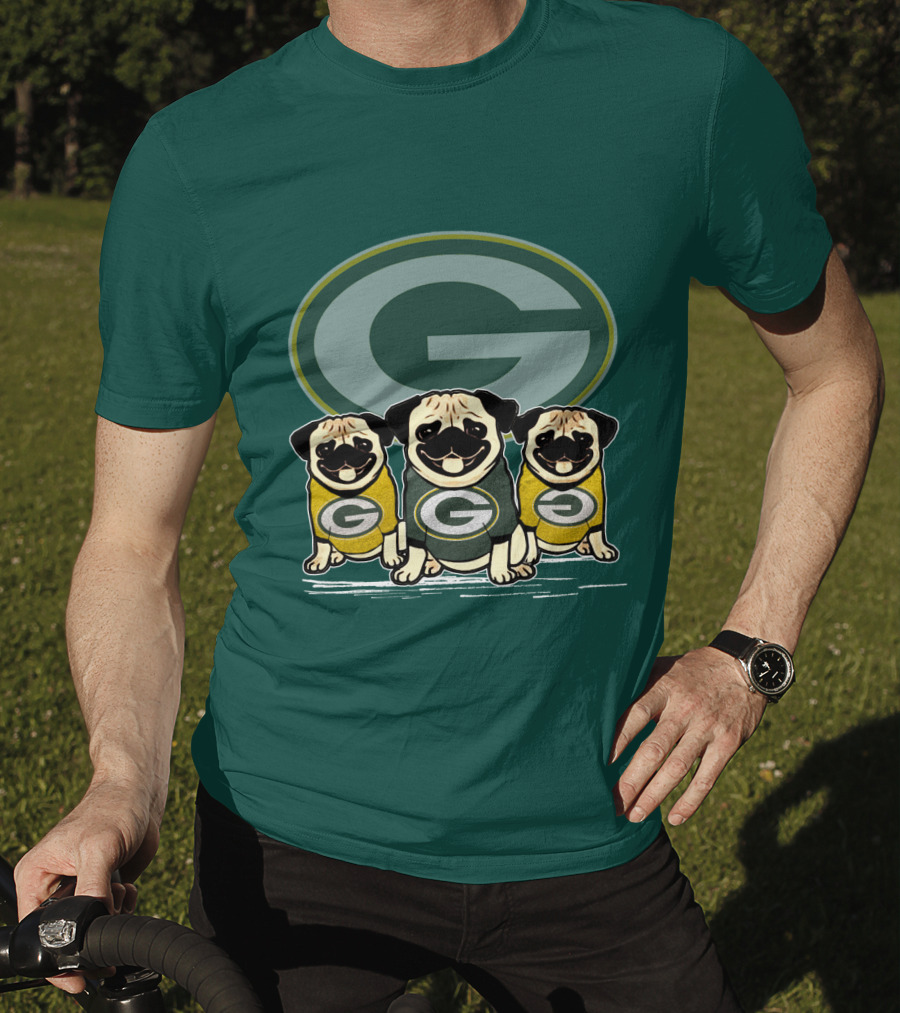 Green Bay Packers G Logo Pugs T-Shirt