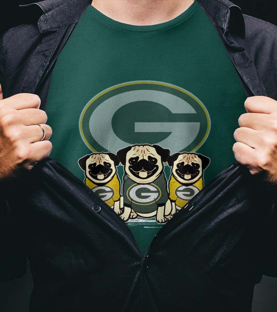 Green Bay Packers G Logo Pugs T-Shirt