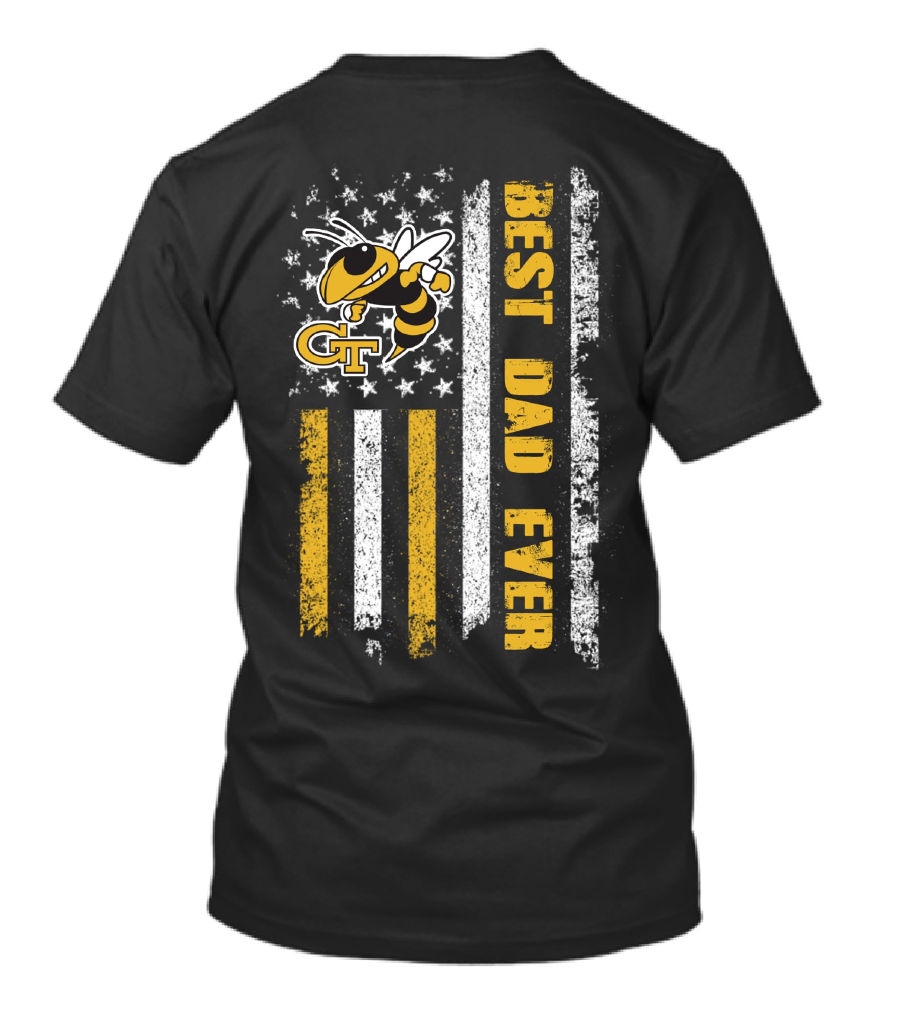 Gt Yellow Jacket Best Dad Ever Flag T-Shirt