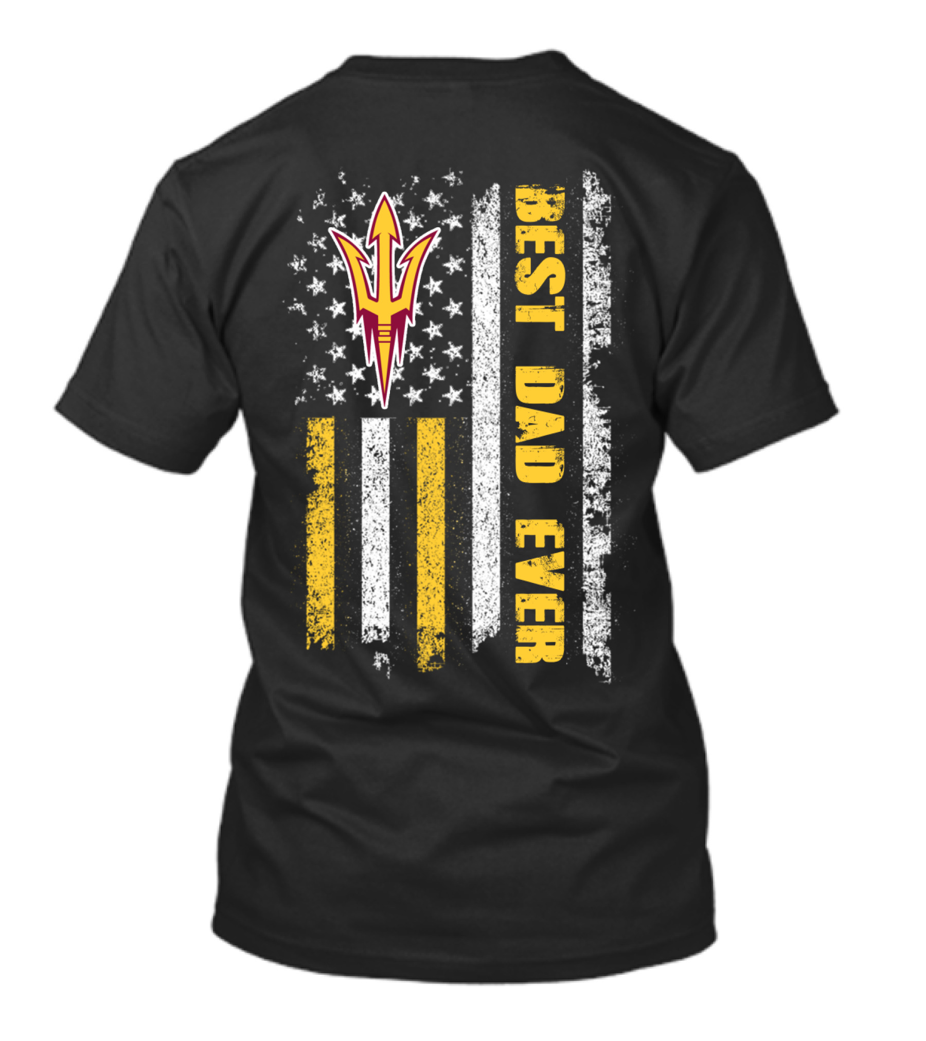 Arizona State Sun Devils Best Dad Ever Vintage American Flag T-Shirt