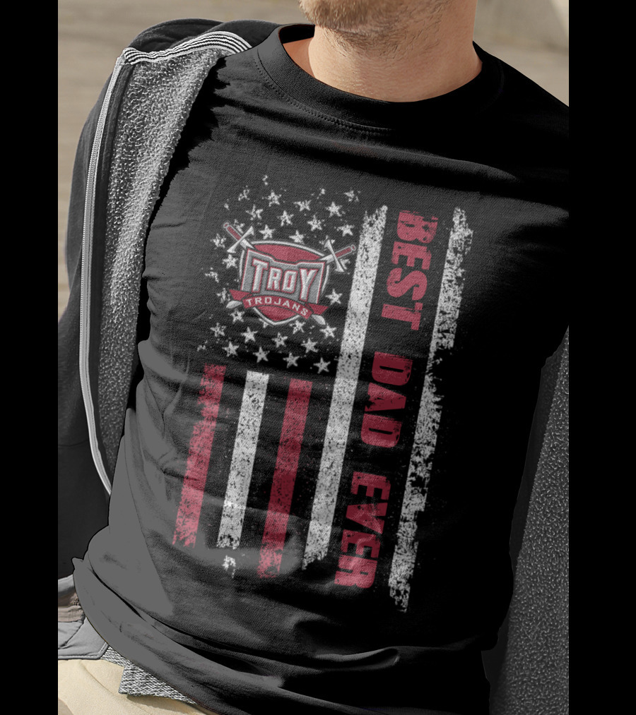 Troy Trojans Best Dad Ever Evd 065 T-Shirt