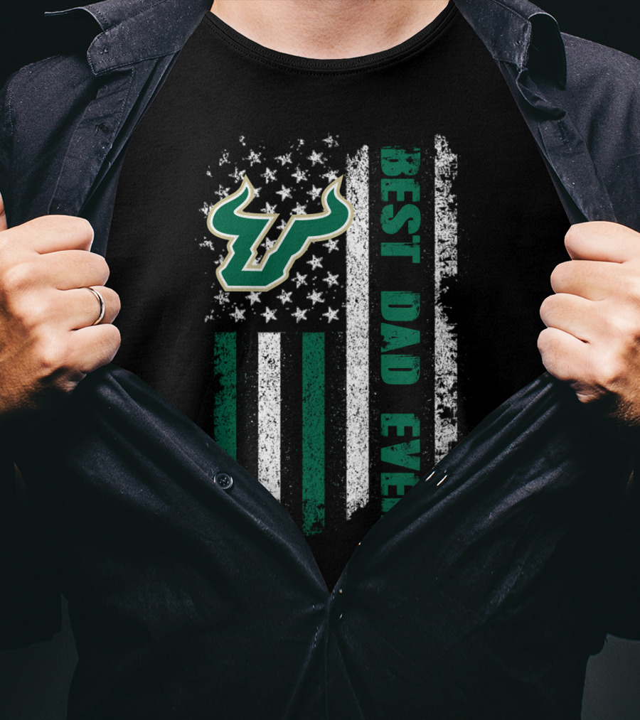Best Dad Ever Usf Bulls Flag Evd 061 T-Shirt