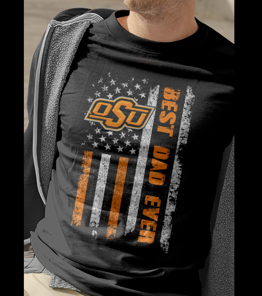 Osu Best Dad Ever American Flag T-Shirt