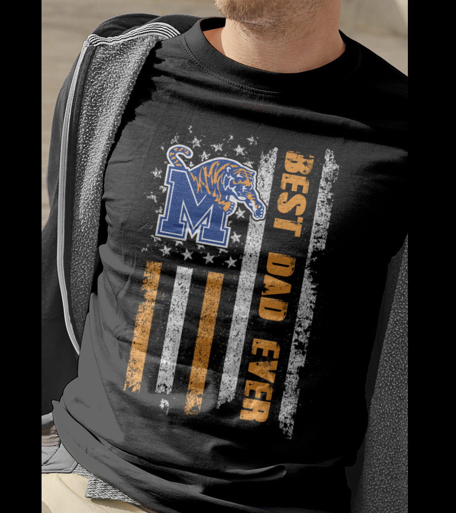 Memphis Tigers Best Dad Ever Flag 049 T-Shirt