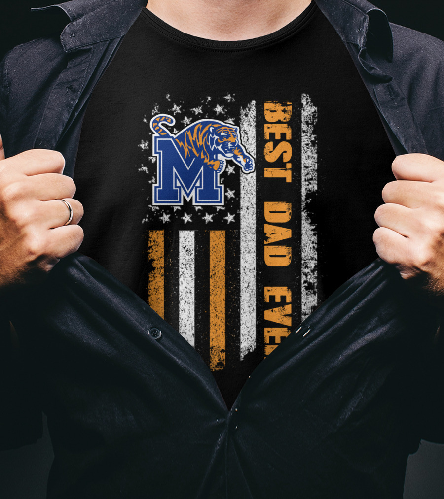 Memphis Tigers Best Dad Ever Flag 049 T-Shirt