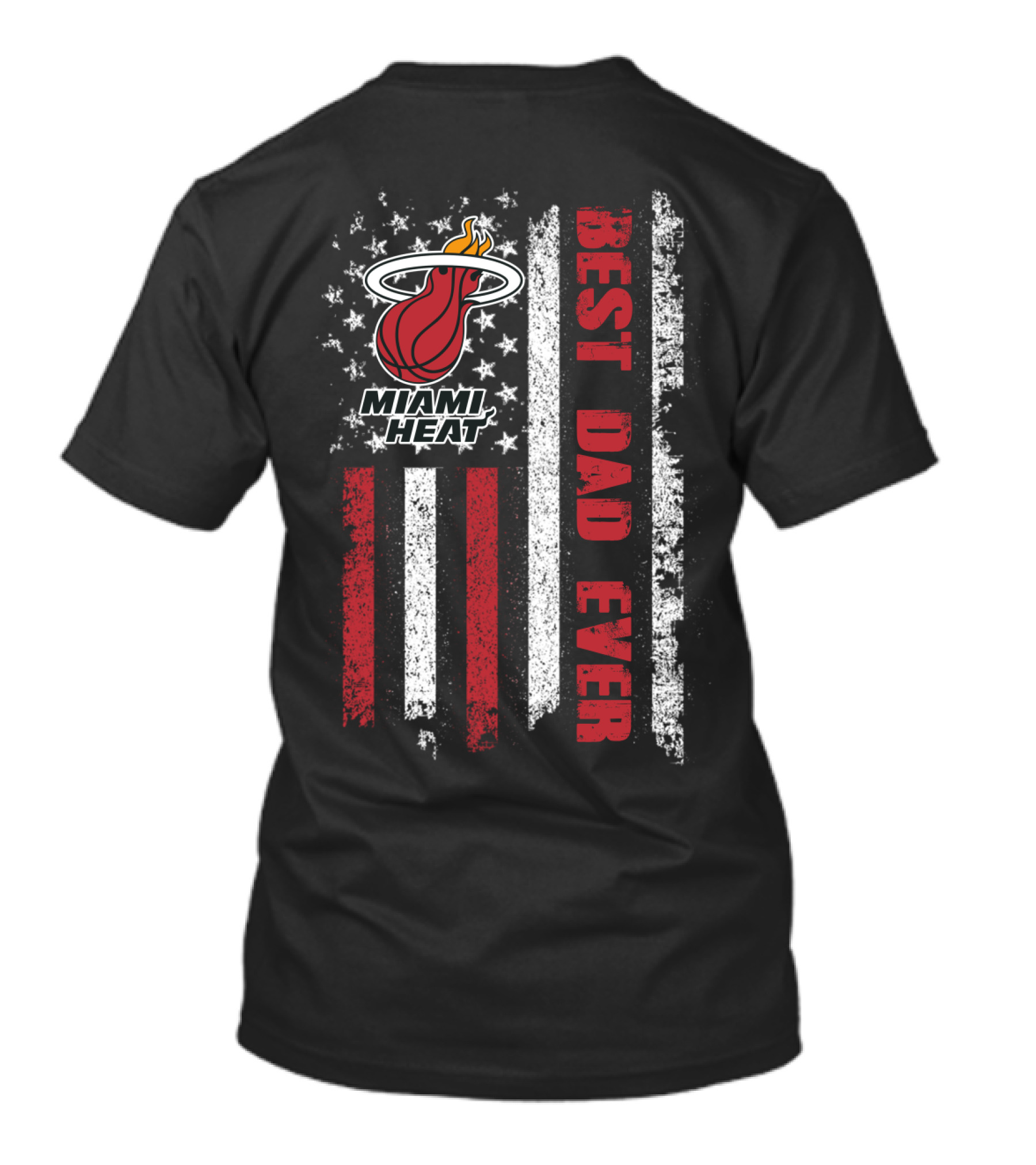 Miami Heat Best Dad Ever American Flag Evd 033 T-Shirt