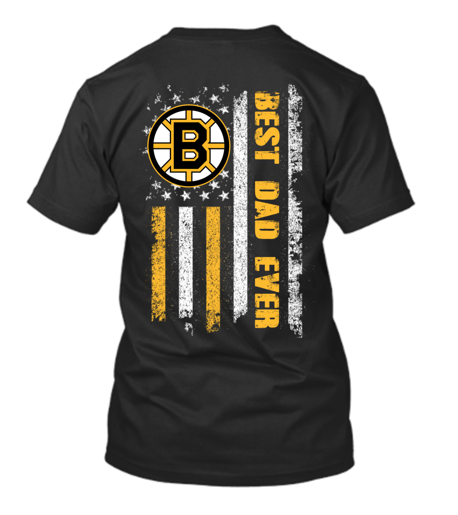 Best Dad Ever Boston Hockey Team Flag T-Shirt