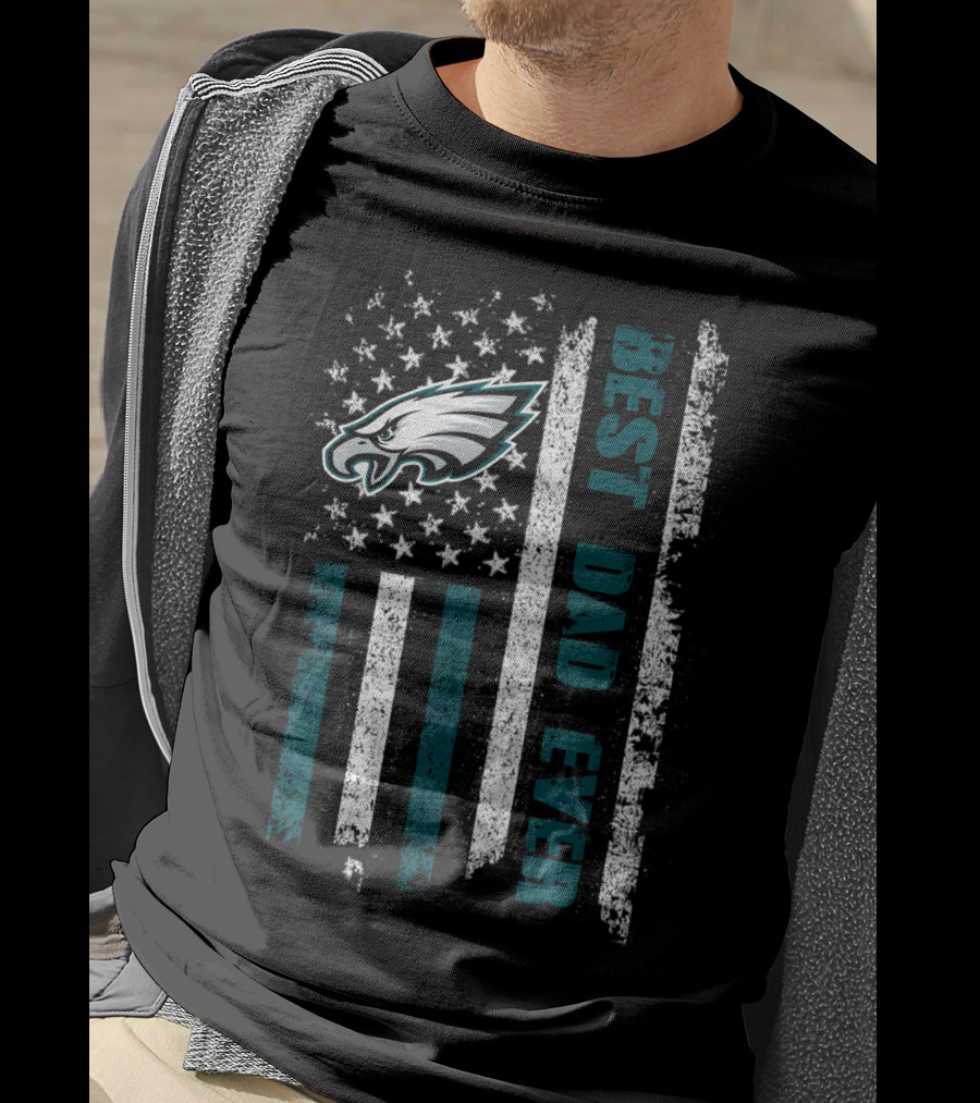 Philadelphia Eagles Best Dad Ever Evd 135 Flag T-Shirt