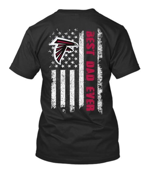 Atlanta Falcons Best Dad Ever Evd 141 American Flag T-Shirt