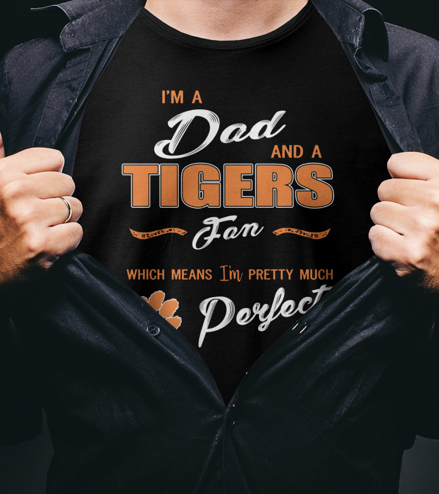 I'm A Dad And A Tigers Fan Which Means I'm Pretty Much Perfect T-Shirt