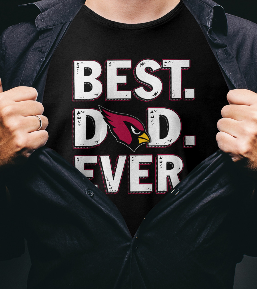 Best Dad Ever Cardinals Fan Gift T-Shirt