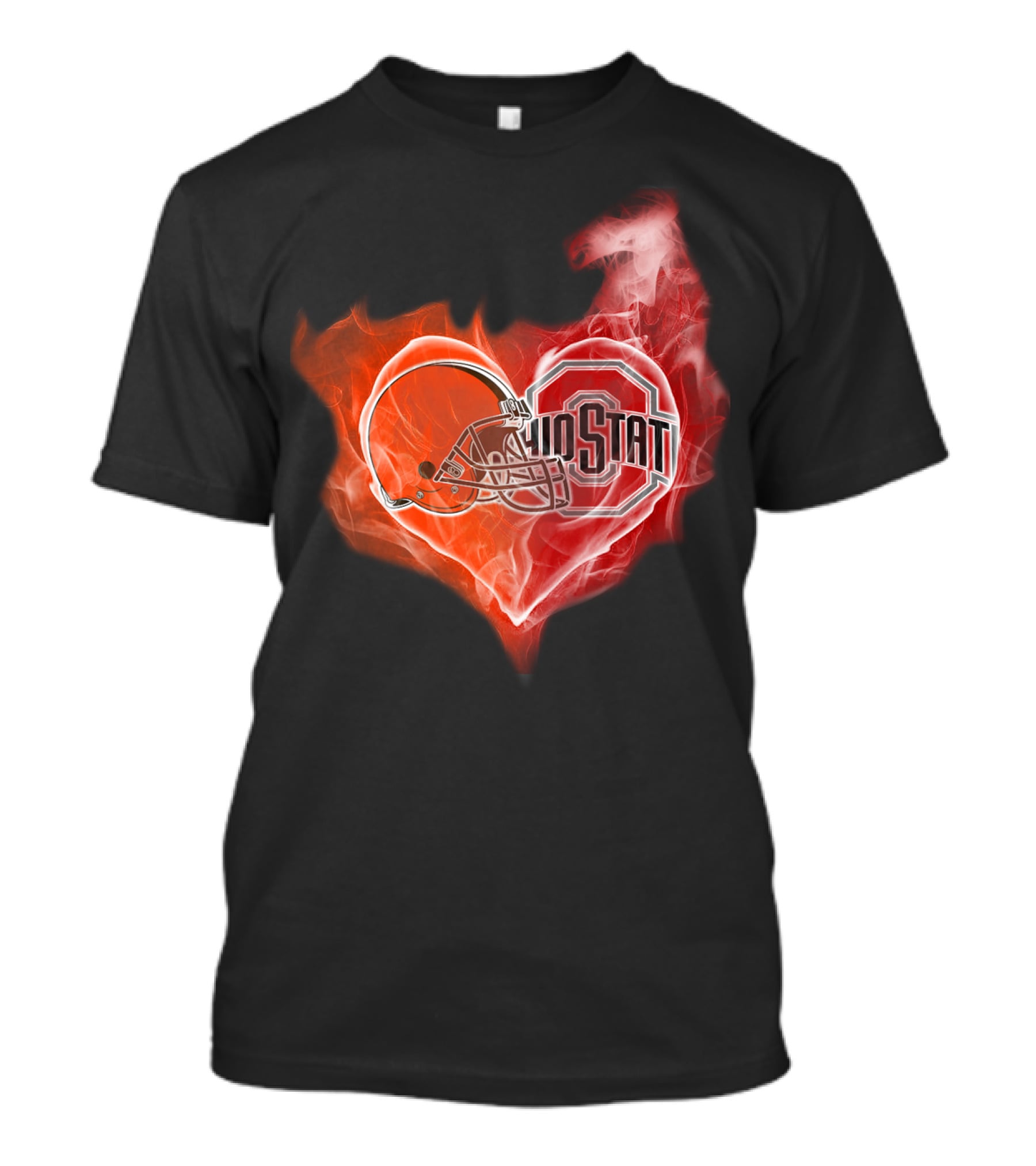 Ohio State Helmet Heart T-Shirt