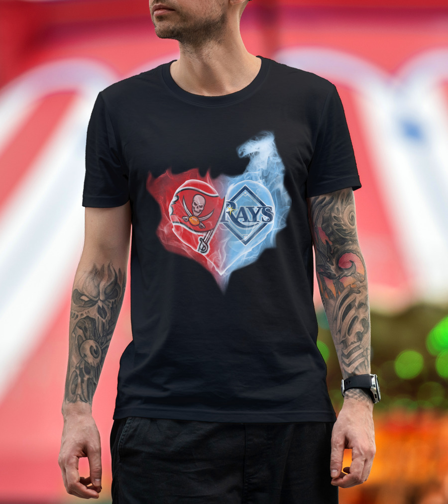 Buccaneers And Rays Heart Fusion T-Shirt