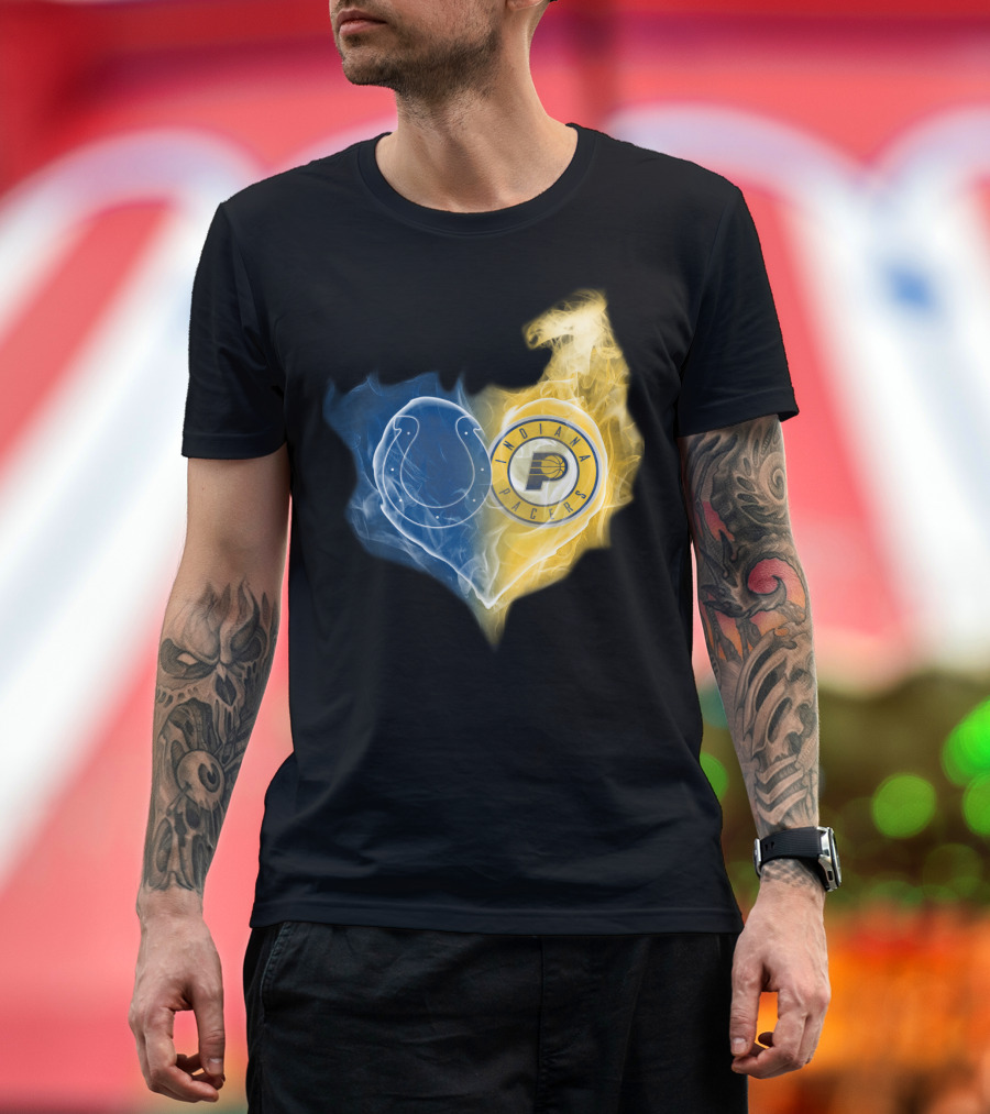 Indianapolis Colts Indiana Pacers Heart Mix T-Shirt