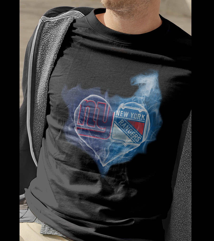 Giants Rangers New York Heart Smoke T-Shirt