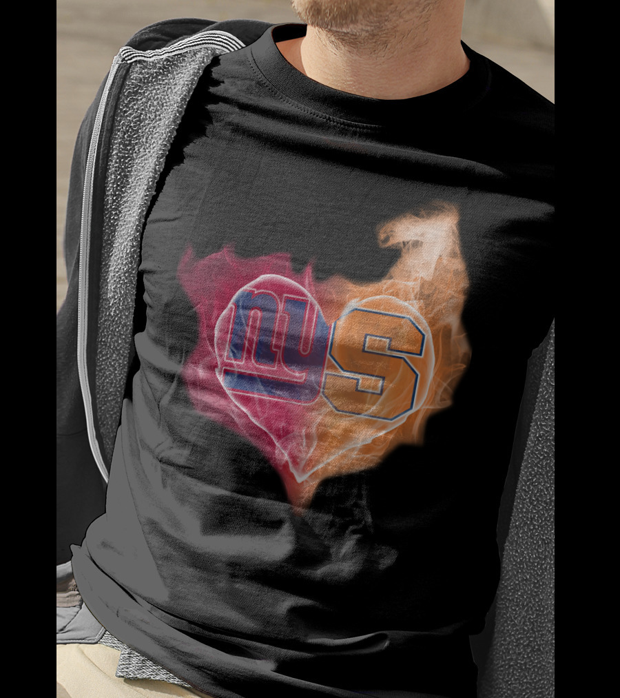 Ny Giants Syracuse Heart Fire Fusion T-Shirt