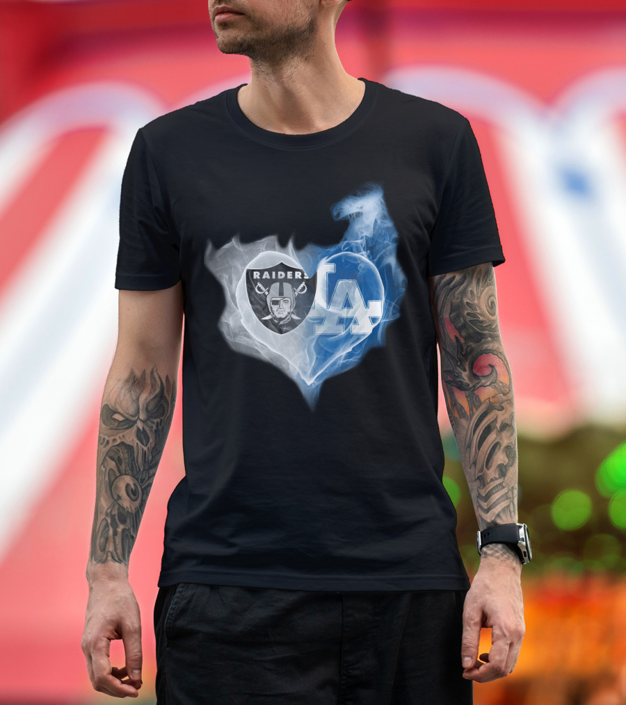 Raiders La Heart Smoke Fusion T-Shirt