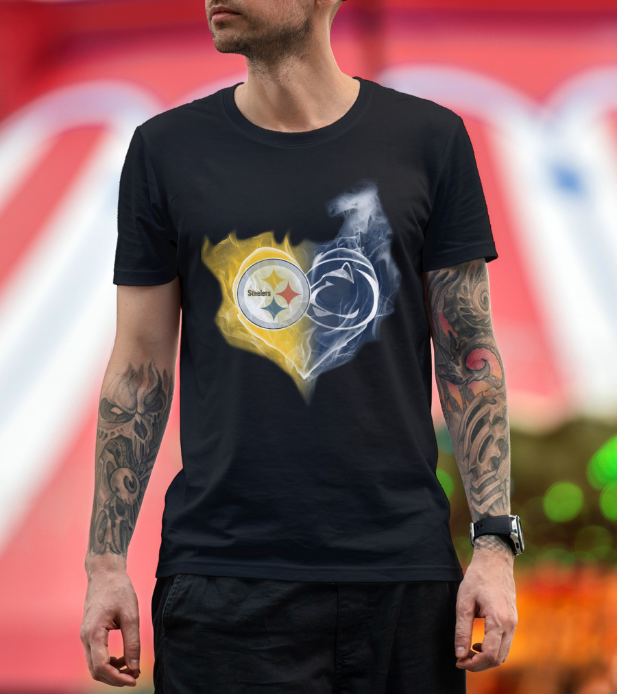 Steelers Penn State Heart Fusion T-Shirt