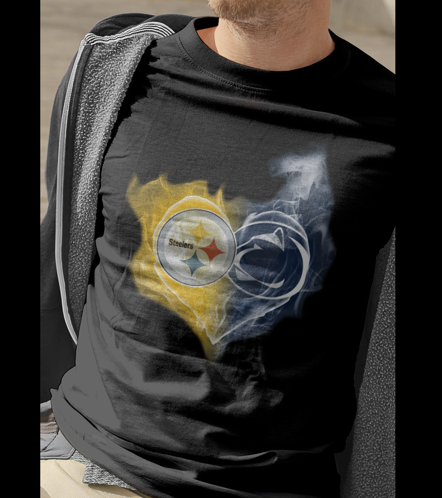 Steelers Penn State Heart Fusion T-Shirt