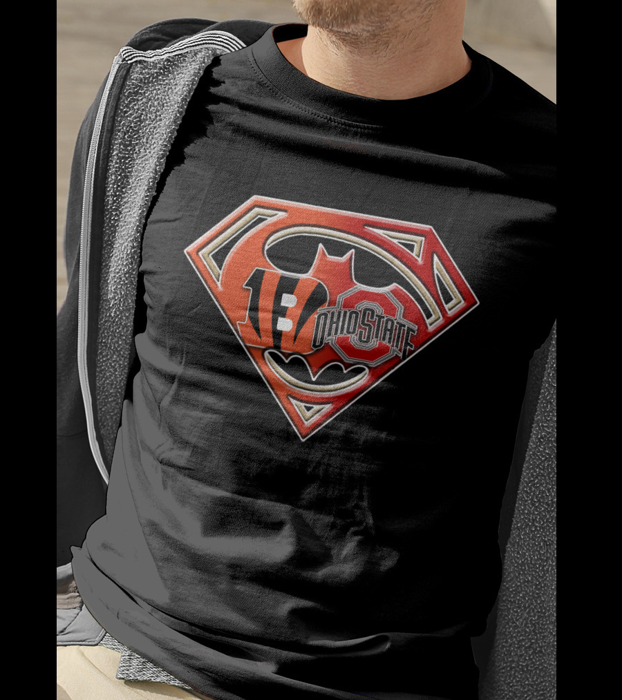 Superman Batman Cincinnati Bengals Ohio State T-Shirt