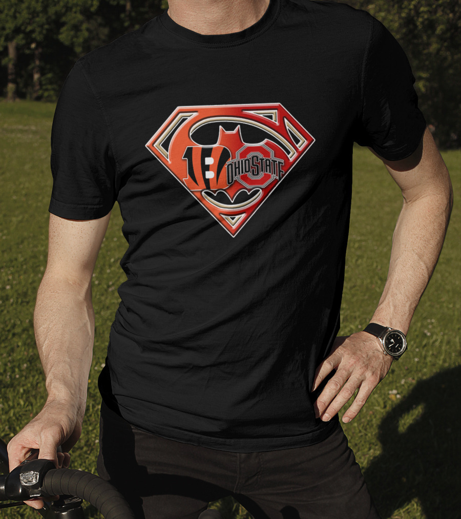Superman Batman Cincinnati Bengals Ohio State T-Shirt