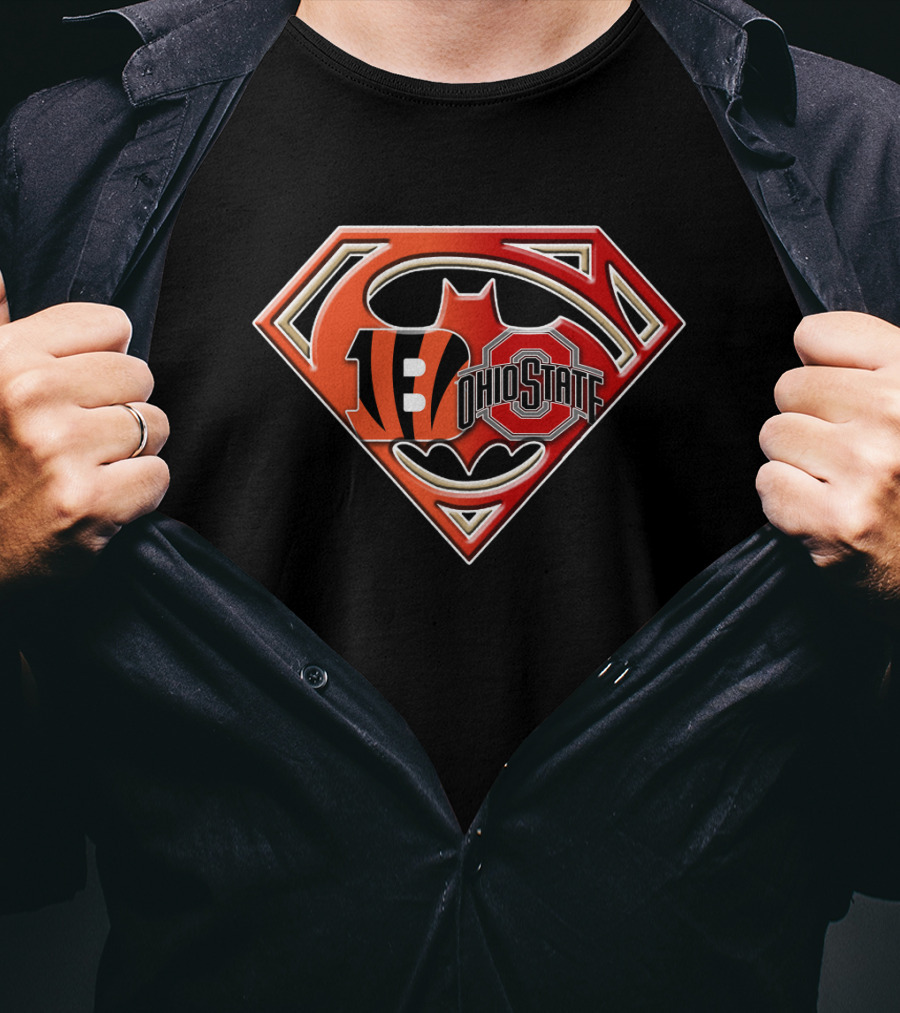 Superman Batman Cincinnati Bengals Ohio State T-Shirt