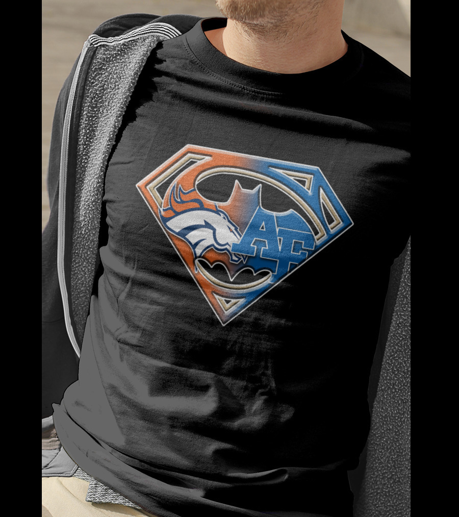 Denver Broncos Air Force Batman Superhero Shield Logo Bat 015 T-Shirt