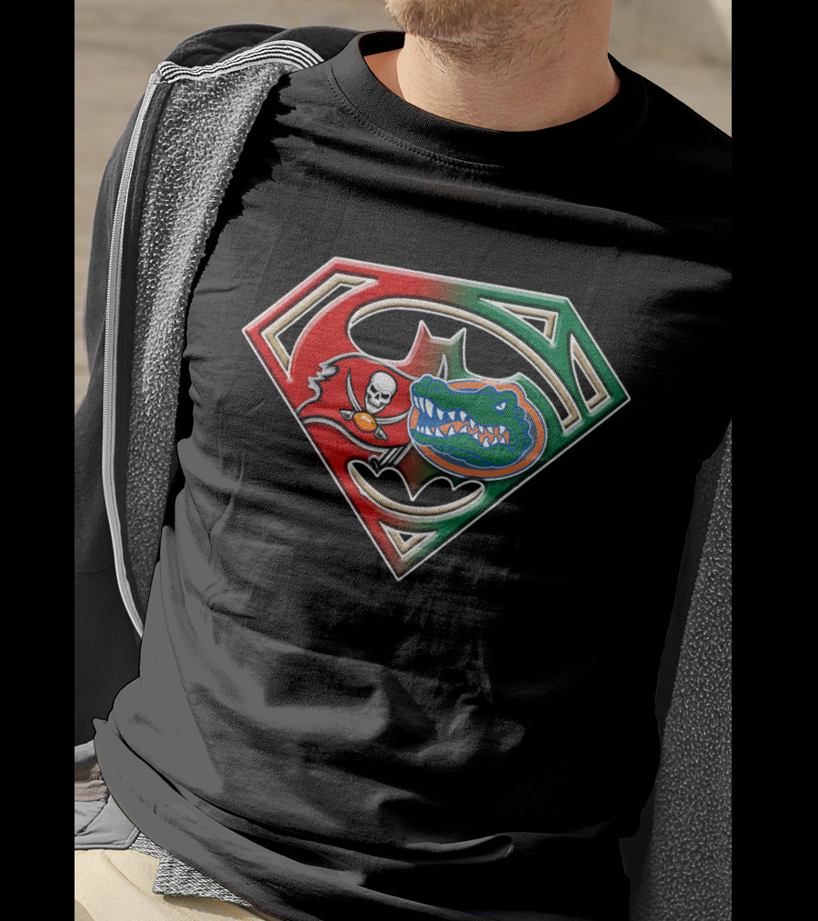 Superman Batman Tampa Bay Buccaneers Florida Gators 024 T-Shirt