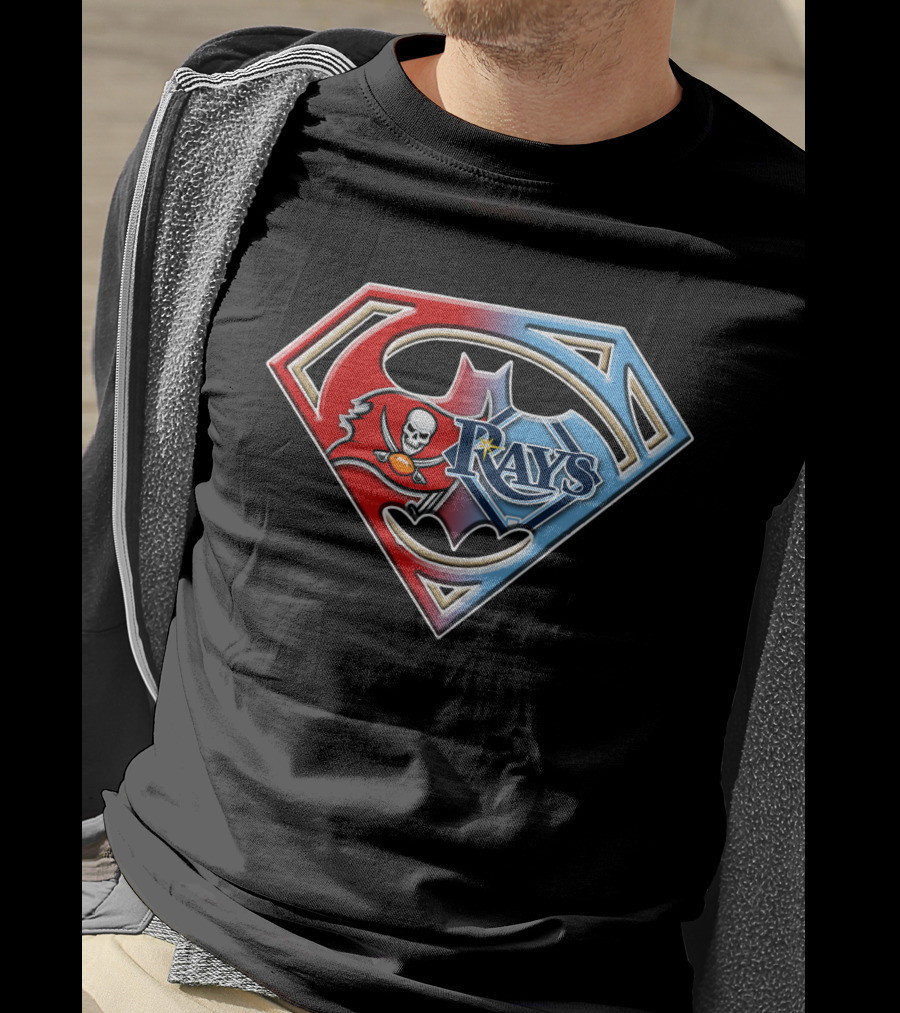 Superman Batman Buccaneers Rays Logo Fusion Bat 027 T-Shirt
