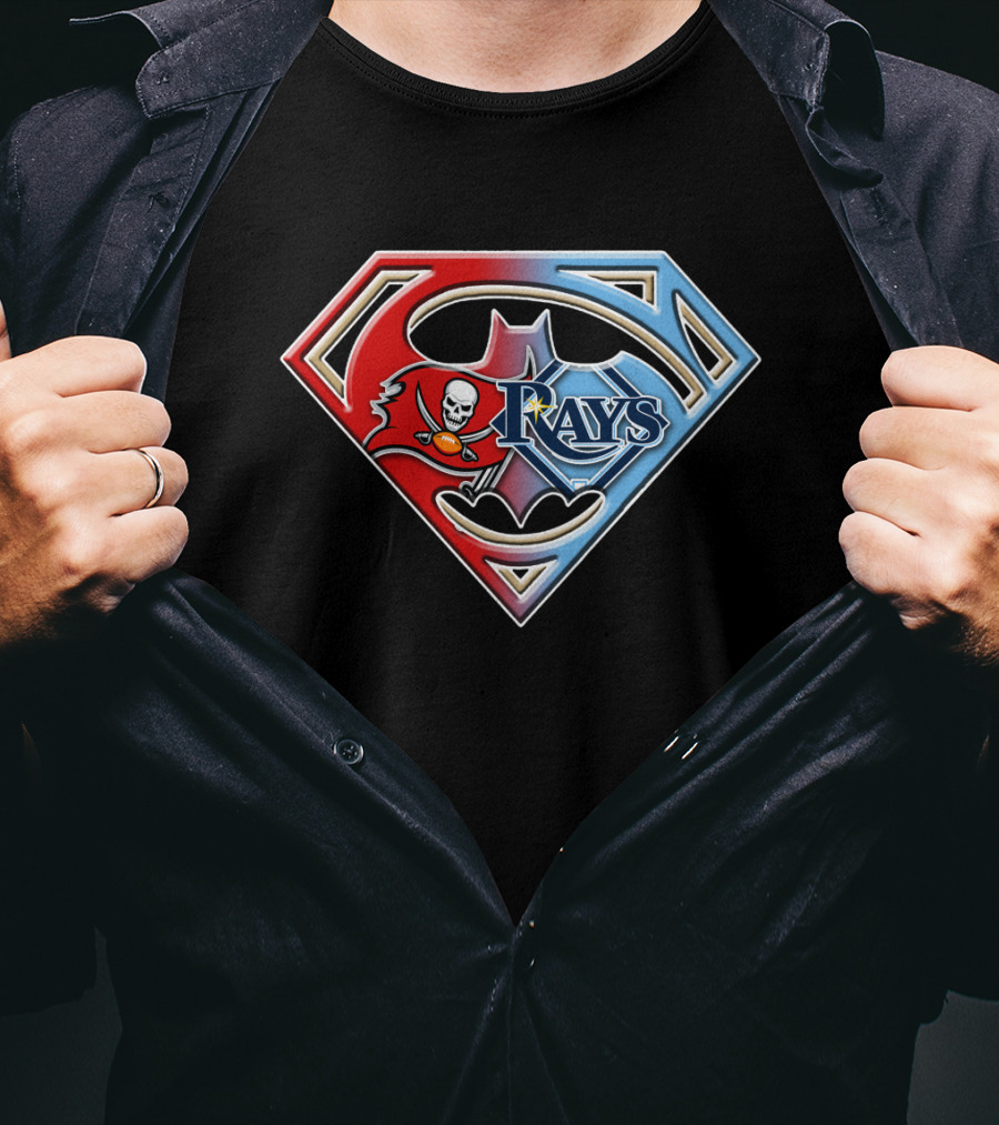 Superman Batman Buccaneers Rays Logo Fusion Bat 027 T-Shirt