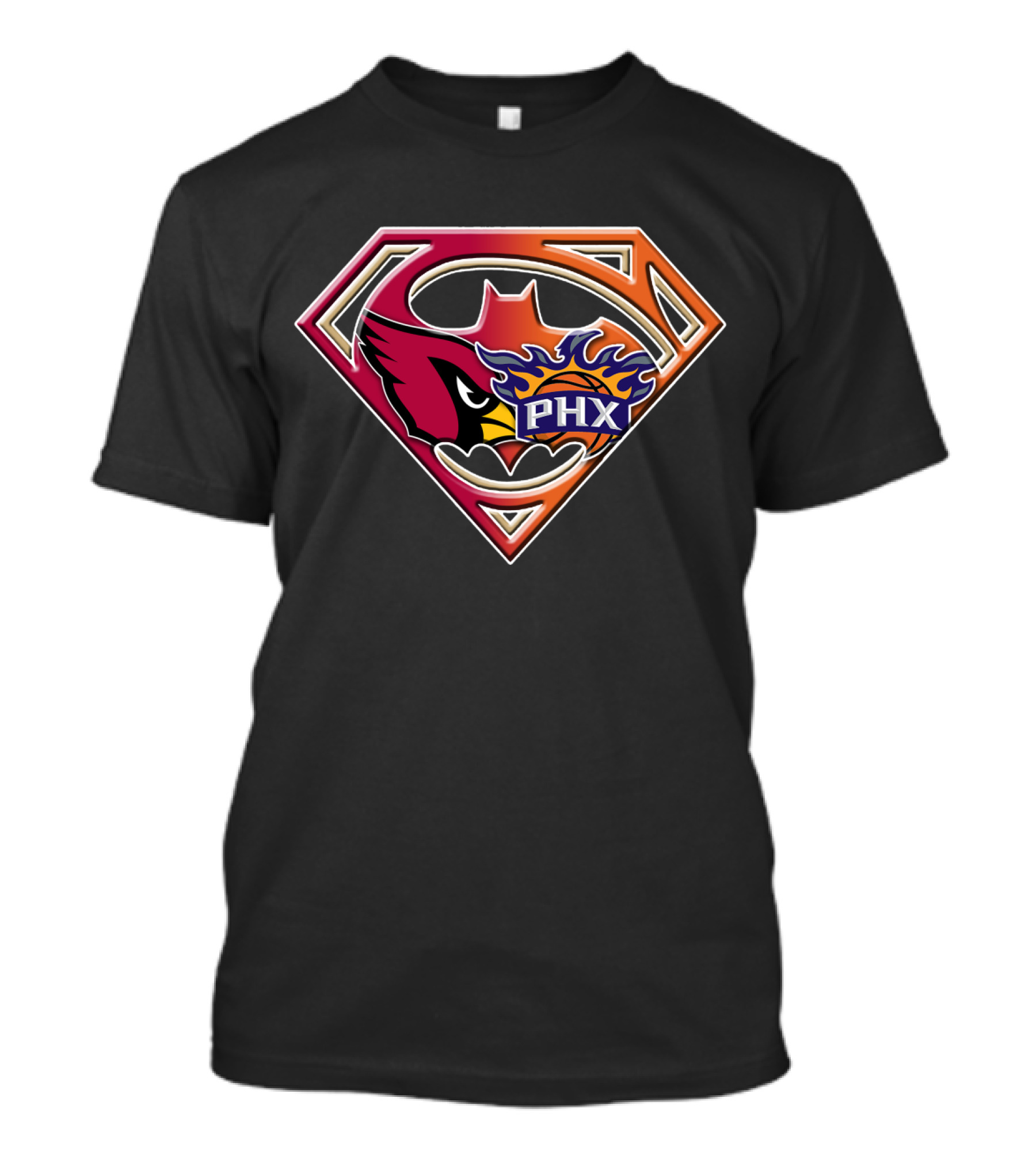 Phoenix Suns Cardinals Superman Logo Fusion T-Shirt