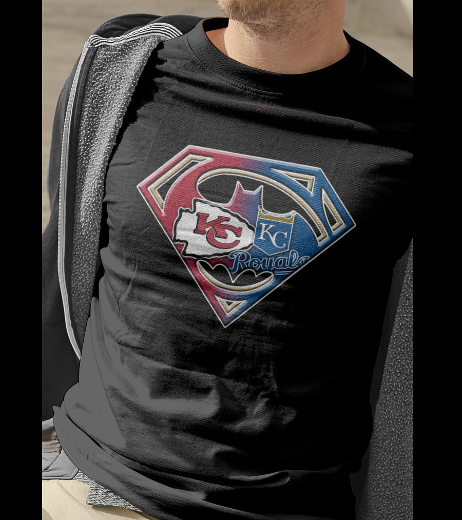 Kc Chiefs Royals Batman Superman Logo Bat 037 T-Shirt