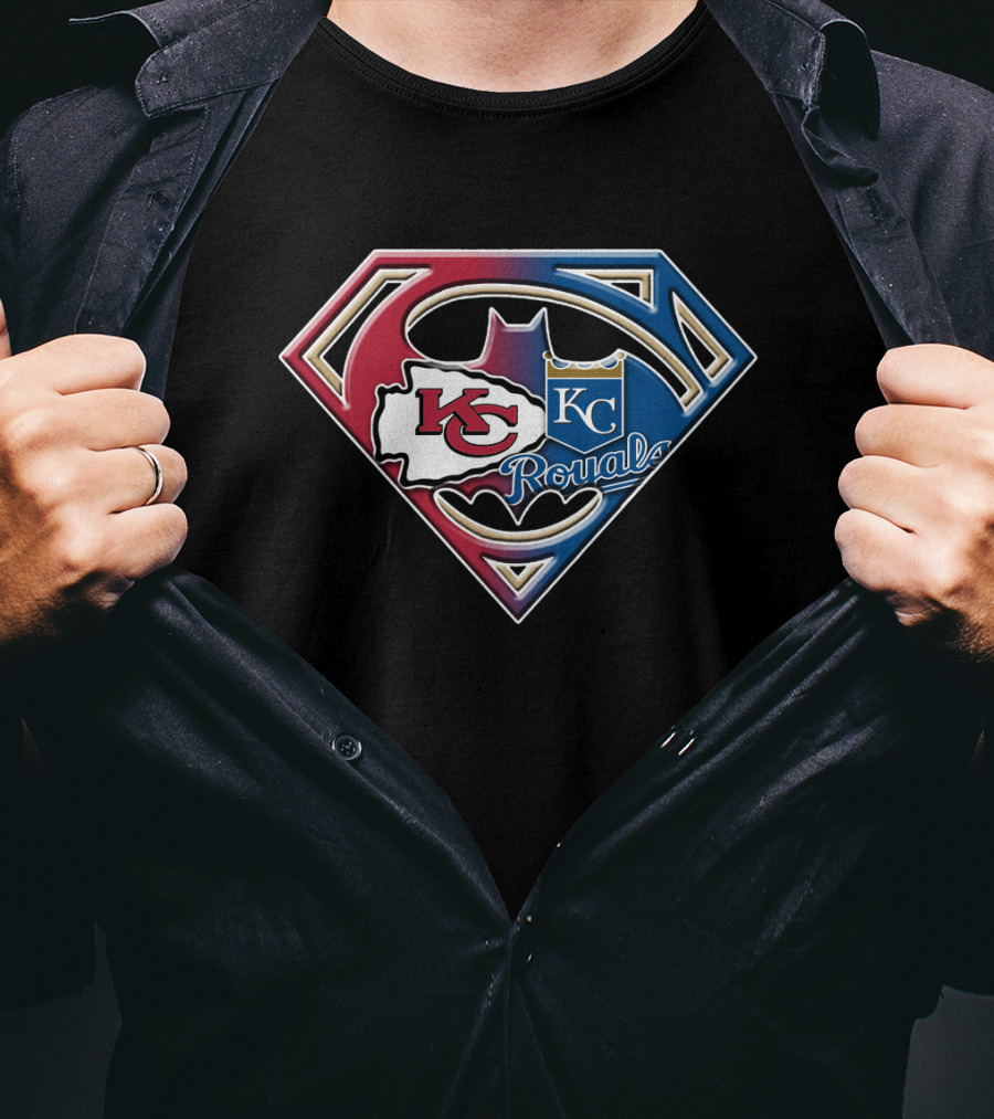 Kc Chiefs Royals Batman Superman Logo Bat 037 T-Shirt