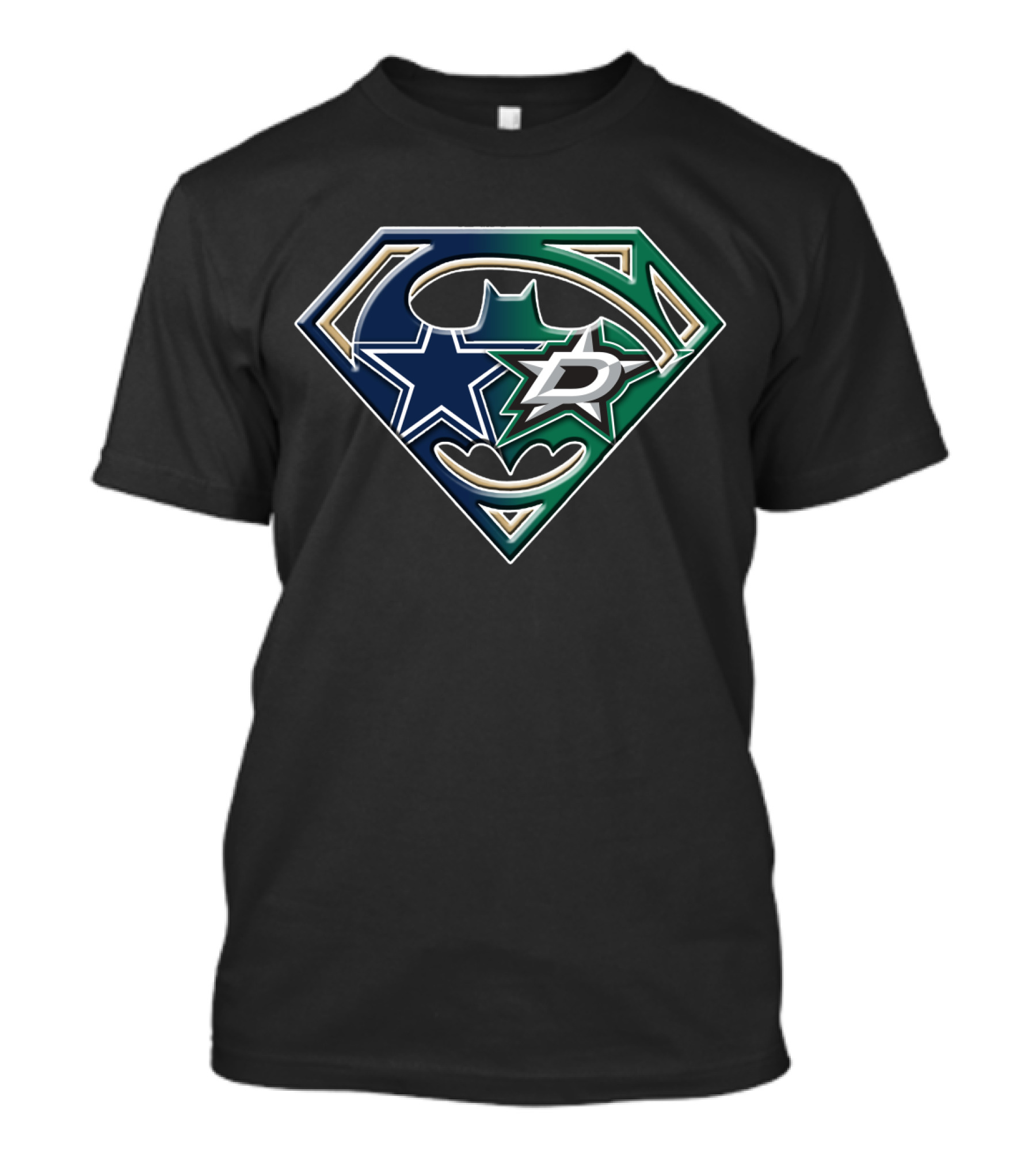 Dallas Cowboys Stars Batman Superman Dallas Stars Bat 047 T-Shirt