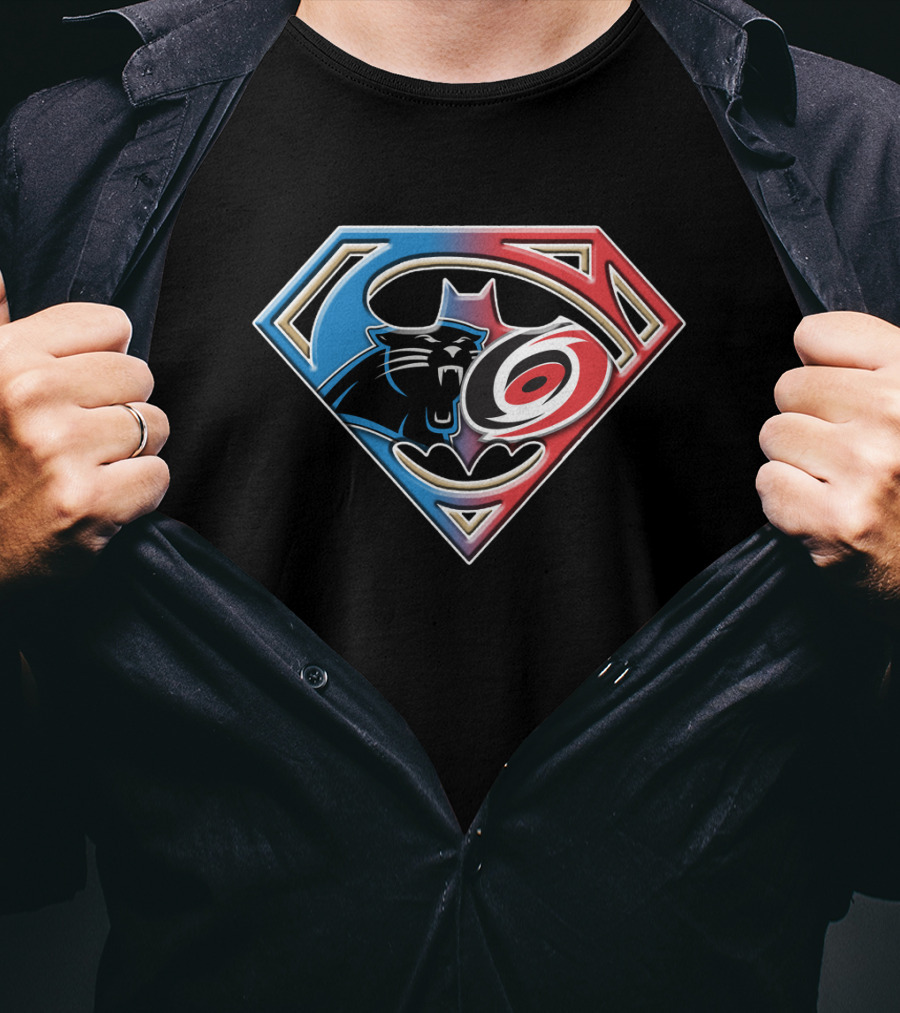 Panthers Hurricanes Superman Logo Fusion T-Shirt