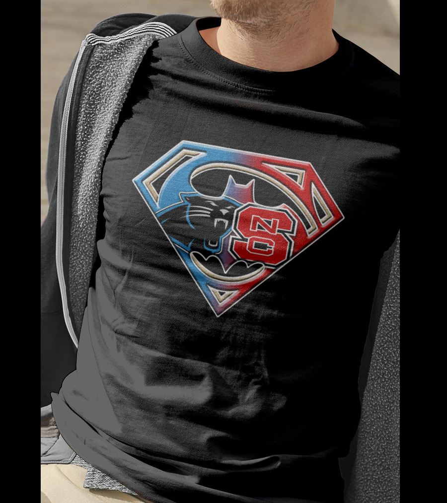 Carolina Panthers Nc State Superman Logo Bat 087 T-Shirt