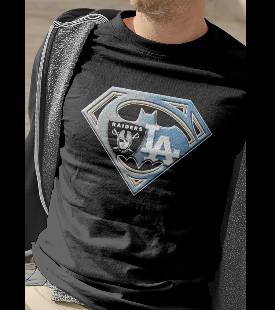 Superhero Raiders La Batman Logo Fusion Bat 095 T-Shirt