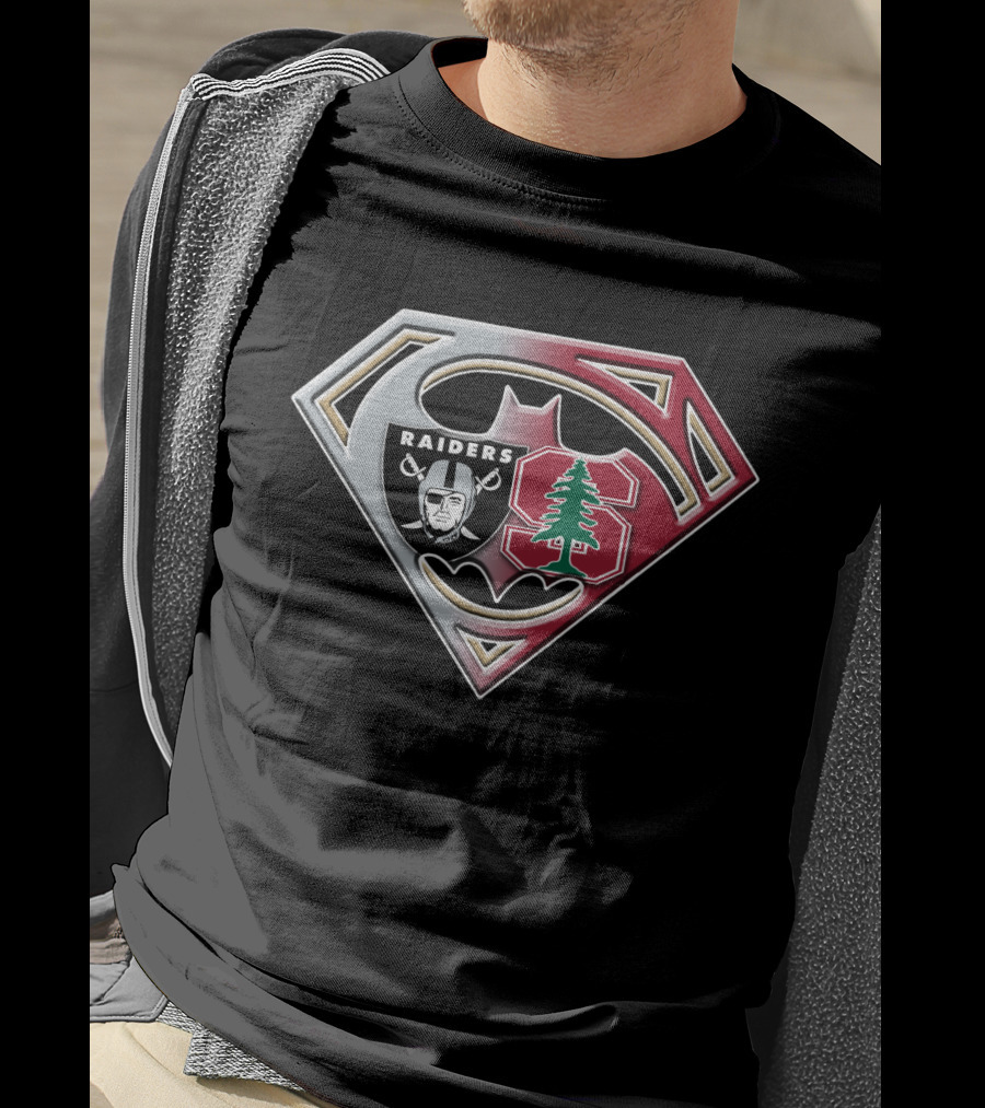 Raiders Stanford Superhero Logo Combo T-Shirt