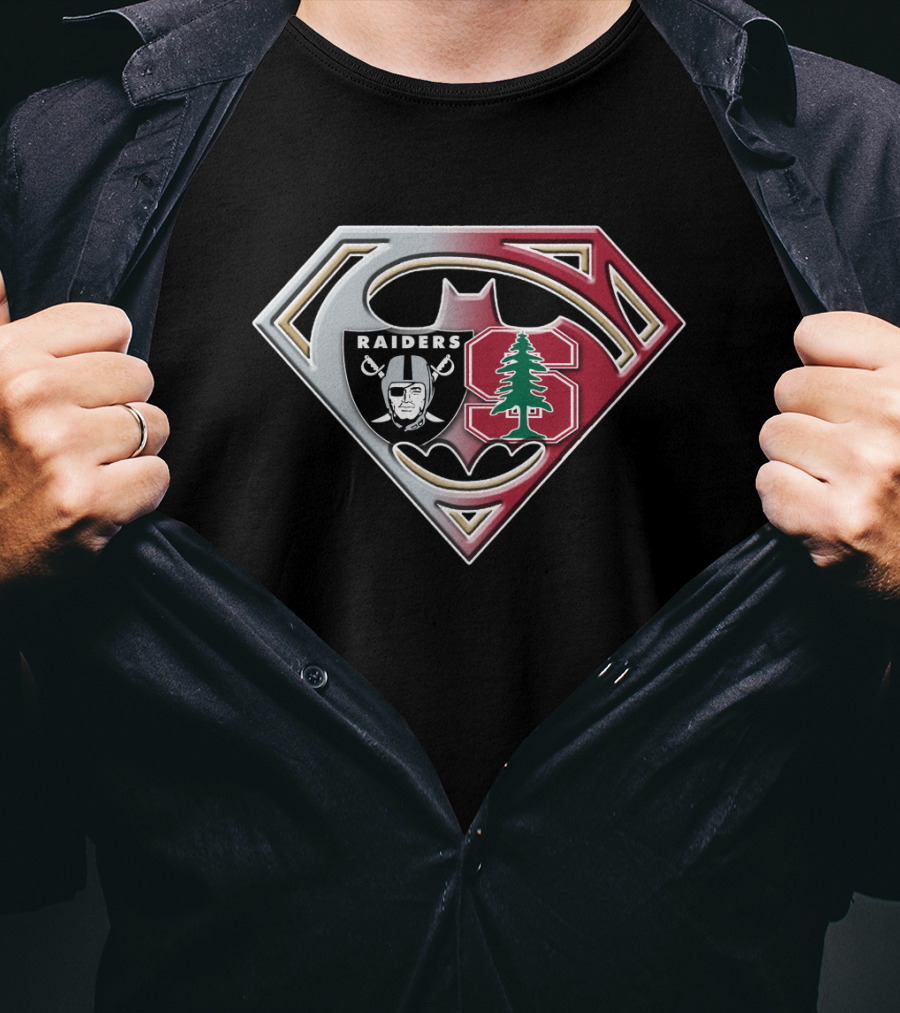 Raiders Stanford Superhero Logo Combo T-Shirt