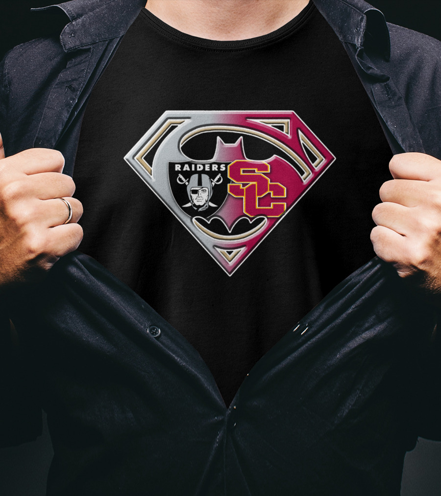 Raiders Sc Batman Superman Mashup Bat 099 T-Shirt