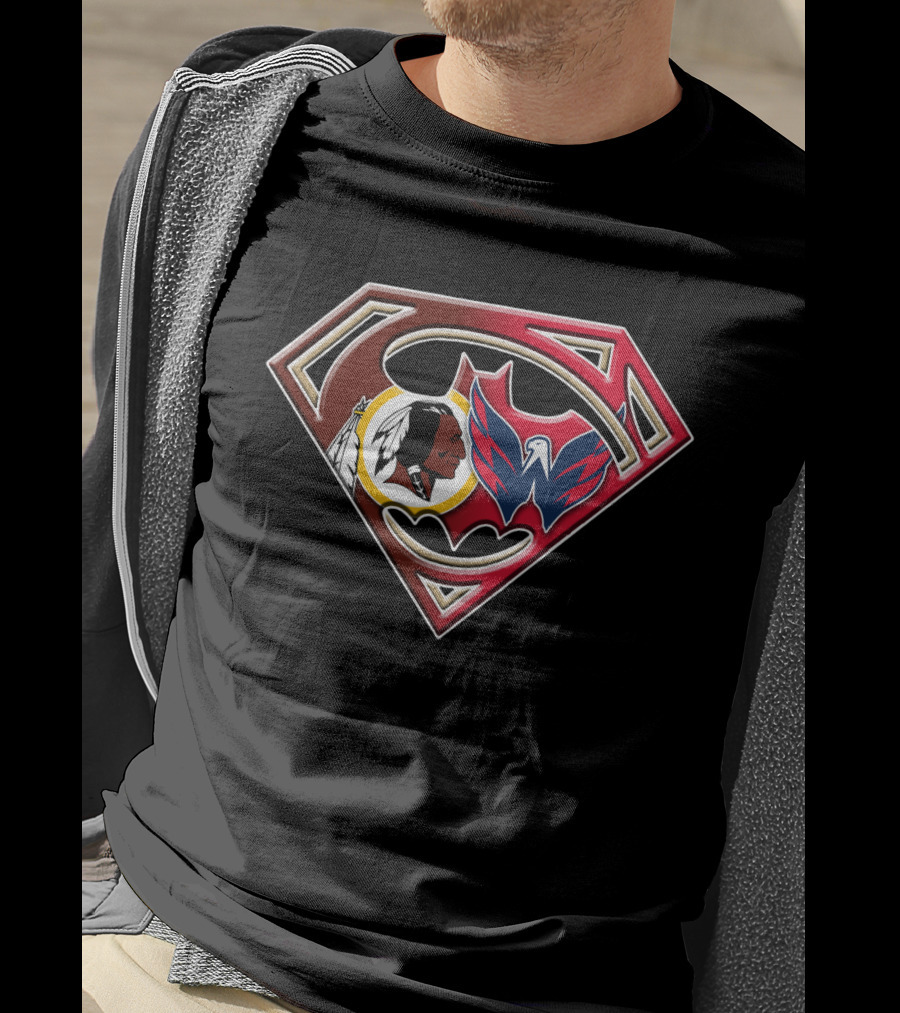Washington Super Logo Redskins Capitals Crossover T-Shirt