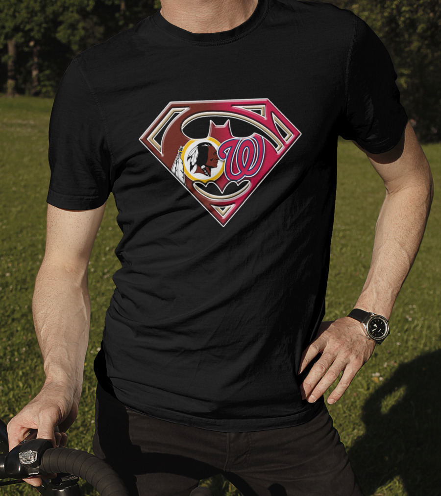 Superhero Washington Logo Redskins Nationals Fusion T-Shirt