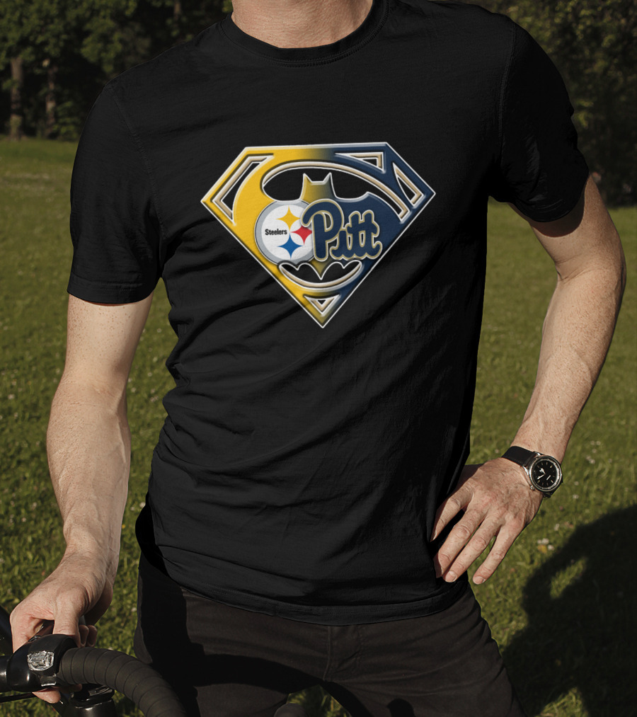 Steelers Pitt Bat Emblem Superhero Fusion T-Shirt