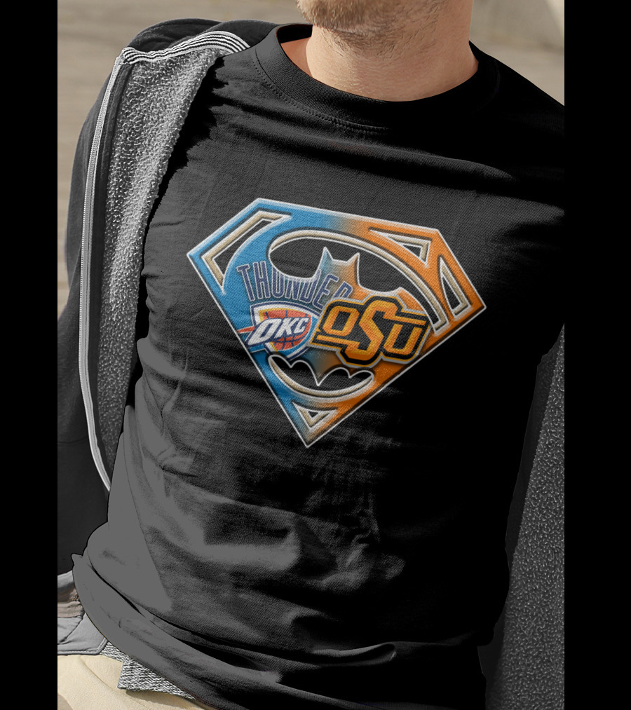 Thunder Okc Osu Bat 127 Superhero T-Shirt