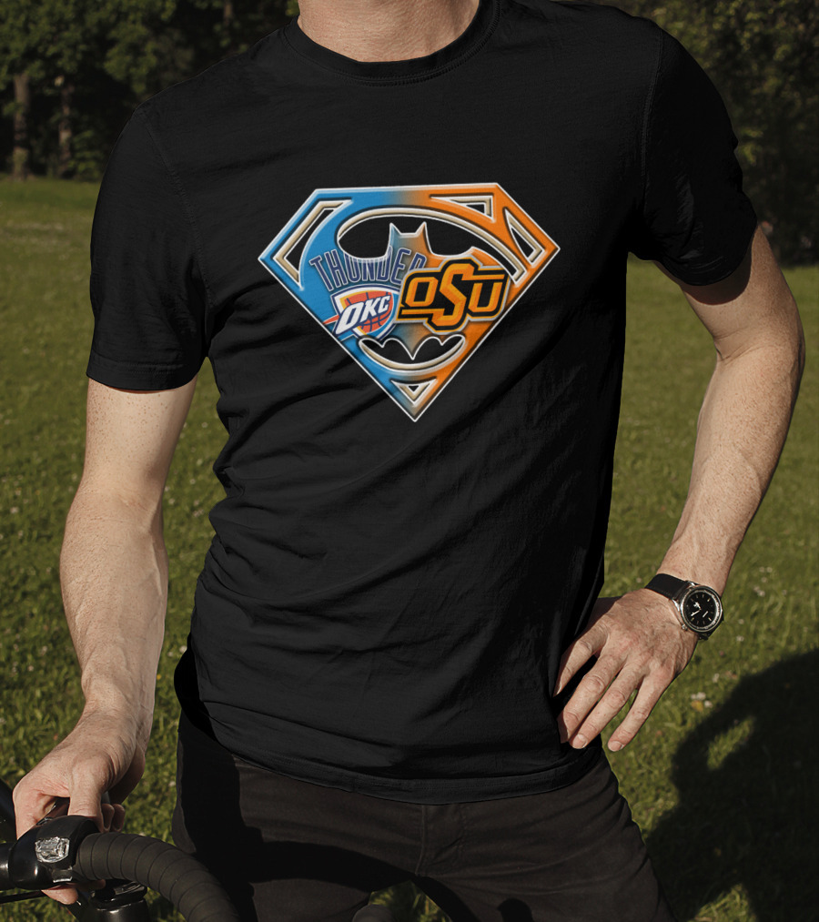 Thunder Okc Osu Bat 127 Superhero T-Shirt