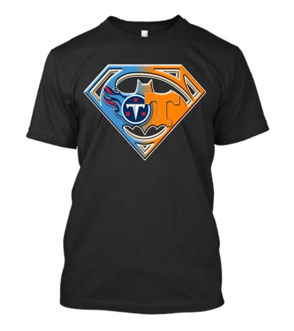 Tennessee Titans Volunteers Superman Batman T-Shirt