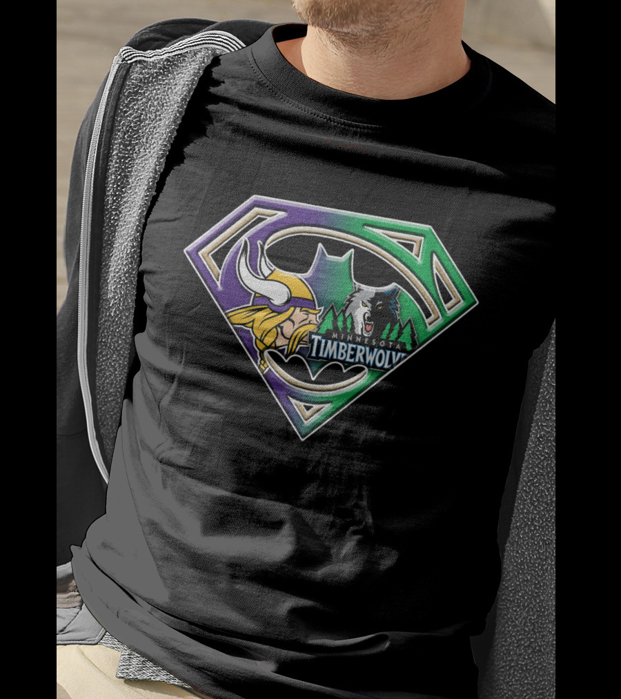 Minnesota Timberwolves Viking Superman T-Shirt