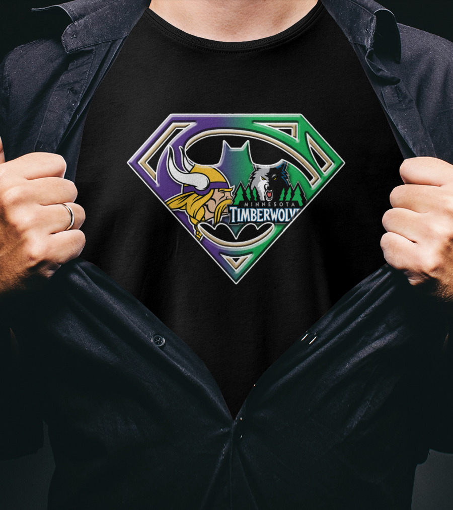Minnesota Timberwolves Viking Superman T-Shirt