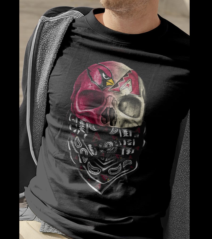 Cardinals Diamondbacks Skull Bandana T-Shirt