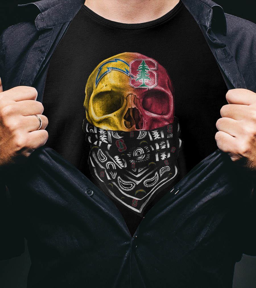 Chargers Stanford Skull Bandana T-Shirt